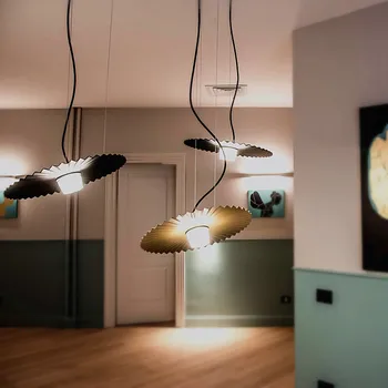 Nordic Gonzaga LED Окачен Лампа Прост Железен Модерен през цялата окачен Декоративна лампа за Дома, Спални, Стълби, Офис осветление