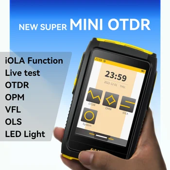 OFW Mini OTDR Активен Влакна Тест в реално време 1550 nm 20 db Оптичен Рефлектометр със Сензорен екран VFL OLS OPM FWT-100