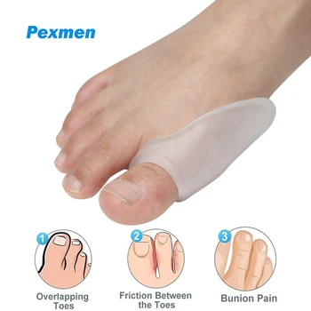 Pexmen 2/4 бр. Гел Подложки за Защита на палеца на Крака и Ролки за Палеца на Крака Облекчаване на Болката в крака от Триене и натиск
