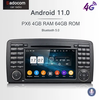 PX6 2 din Android 11,0 автомагнитола Кола DVD плейър 4 GB RAM + 64 GB ROM радио GPS, Glonass, За да Benz W251 W280 стилен компактен дизайн, w300 W320 W350 W500