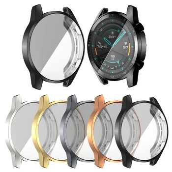 RYRA TPU Калъф Huawei Watch GT 2 С Каишка 46 мм, Универсален Часовник, на Защитно покритие на Екрана, предна Броня, Мек Калъф, GT 2 Аксесоари