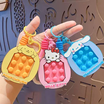 Sanrio My Melody Kuromi Cinnamoroll Креативна играчка за месене, ключодържател, раница, Окачен обект за отдих, забавления, Коледен подарък