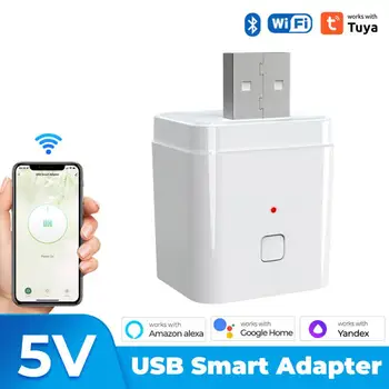 Sasha Smart Wifi USB Adapter Switch 5V 2A Power Charging Switch С цел синхронизиране на Умен Дом Работи със Smart Life Алекса Google Home