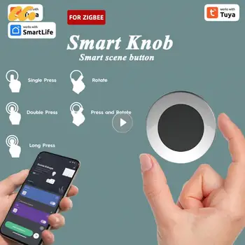 Sasha ZigBee Smart Knob Switch Върти Натискане на Безжична Бутона за Превключване на Сцената Контролер Smart Life APP Control Интелигентен Дом За Врата