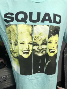 The golden girls squad Бети уайт ABC studios синьо-зелена тениска 2XL ￼ с дълъг ръкав