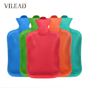 Vilead 1бр 2000 МЛ Преносима бутилка с гореща вода с Различен цвят Чанта за топла вода Зимна чанта за топла вода топла вода чанта за ръце и крака