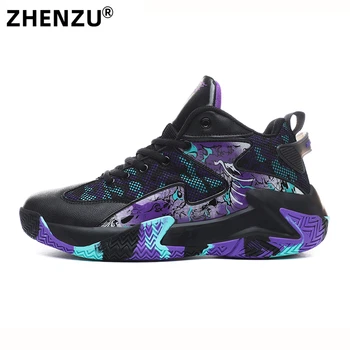 ZHENZU 36-46 Лека мъжки баскетболни обувки За момчета, дишаща нескользящая спортни обувки, подходящи за чорапи, спортни маратонки за жени