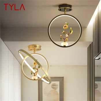 · Тавана лампа от месинг TYLA, модерни и луксозни златни тела, креативни led осветителни тела за украса на дома