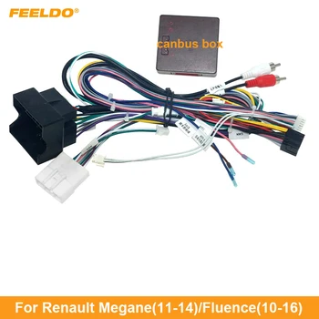 Авто 16-пинов аудио теглене на кабели FEELDO за Renault Megane (11-14)/Fluence (10-16) Адаптер за свързване на стерео