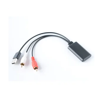 Авто универсален безжичен модул Bluetooth, музикален адаптер, аудио кабел Rca Aux захранва от USB