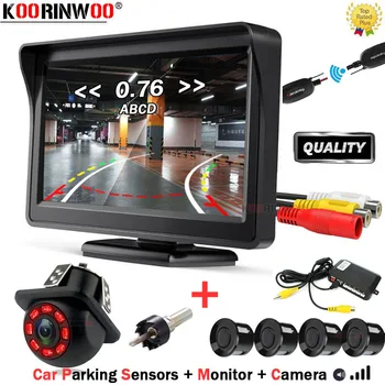 Автомобилна Интелигентна Система за Koorinwoo Двуядрен процесор Сензори за Паркиране на Автомобила Интелигентна Камера Монитор за Обратно виждане арматурното табло, Камера за Нощно Виждане