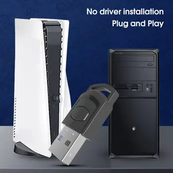 Адаптер контролер Безжичен приемник бърз пренос на данни, съвместим с Bluetooth 5.0 Адаптер контролер за PS4/за PS5