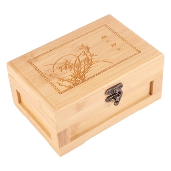 Бамбуковое Занаят Принцеса Корея, Бамбук Ковчег За Бижута Дървена Кутия За Съхранение На Бижута Са Подбрани Кутия За Подарък Кутия