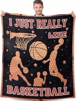 Баскетболното одеяло, спортно одеяло, топли плюшени фланелен покривала за легло, меко баскетболното одеяло с принтом за отбора баскетболисти