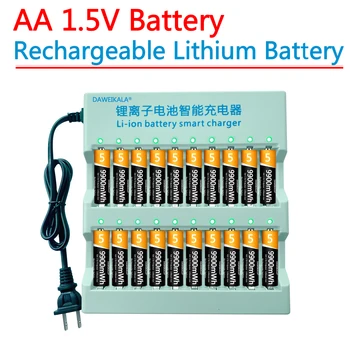 Батерия тип АА от 1,5 Литиево-йонна Акумулаторна Батерия тип АА 9900 МВтч Литиево-йонна Батерия тип АА за мишка с дистанционно управление на малък вентилатор Електрическа играчка