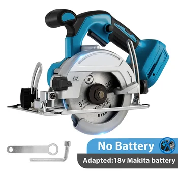 Бесщеточная 5-Инчов 125-мм Мини-Електрически циркуляр Безжично С възможност за Регулиране на 0-45 ° Дървообработващи Сила Градински Инструмент За Makita 18V Батерия