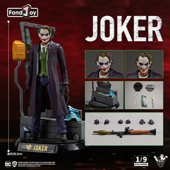 В наличност Fond Joy Истински фигурка DC Deluxe Edition, моделът на Жокера Хит Леджър, статуетка за сцена, платформа за Хоби играчки