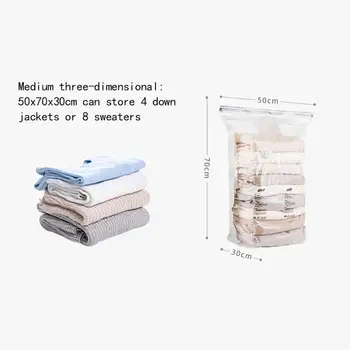 Вакуумни торби без помпа, големи найлонови торбички за съхранение на дрехи, завивки, калъфи за компрессионных празни чанти, пътни принадлежности