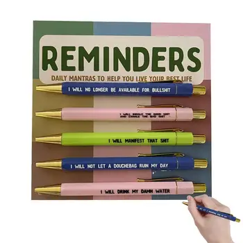 Вдъхновяващи химикалки, 5 бр., новост, топката Гладка химикалки за писане, определени дневни Забавни дръжки за благодарственного подарък
