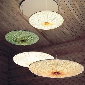 Висящи лампи Nordic Umbrella, модерна тъкан Океан, Творчески осветителни тела на стълбища, трапезария, хол, спалня, Полилеи