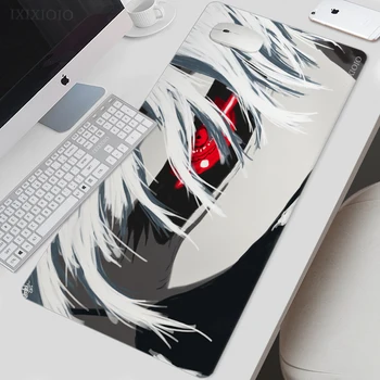Геймърска подложка за мишка от аниме Tokyo Ghoul XL HD, нова подложка за мишка, XXL, Механична клавиатура, Мека подложка за офис бюрото от естествен каучук