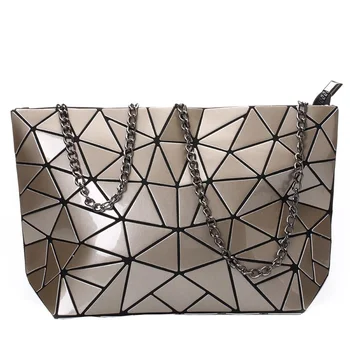 Дамски чанта от веригата през рамо sac a основна модна геометрична чанта-месинджър, лесно сгъваема вечерна чанта-клатч bolso