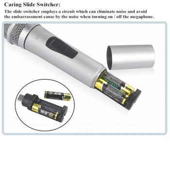 Динамичен безжичен микрофон XINGMA PC-K3 с акумулаторна батерия Ръчен Микрофон за караоке с УКВ приемник за усилватели певческой реч KTV
