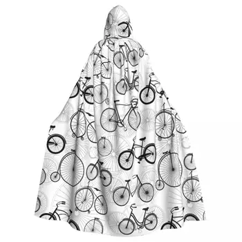 Дълъг нос-наметало с шарките на колелото, дъждобран с качулка, есенни блузи