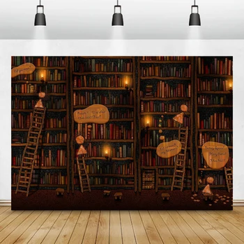 Дървена лавица за книги, на фона на стълби, шкафове в помещение, Училищна библиотека, кабинет, Фон за снимки, боядисани стени офис, Видеозаснемане
