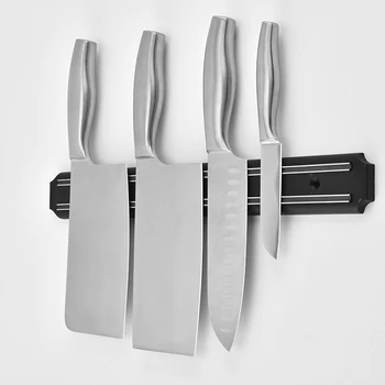 Държач за нож от неръждаема стомана, Магнитна Поставка за ножове, монтиран на стената Рафтове за съхранение на Многофункционален кухненски инструмент, Лента за кухненски ножове