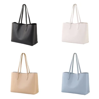 Ежедневна чанта, однотонная чанта, дамска чанта, чанта за количка, чанта през рамо, по-голямата голям чанта от изкуствена кожа за момичета, дамски чанти-тоут