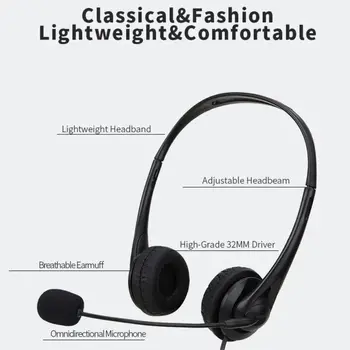 Жичен Главоболие слушалки Кабелни слушалки в един сгъваем стил Слушалки с Кабел, USB Слушалка Cellular Жични слушалки Компютър