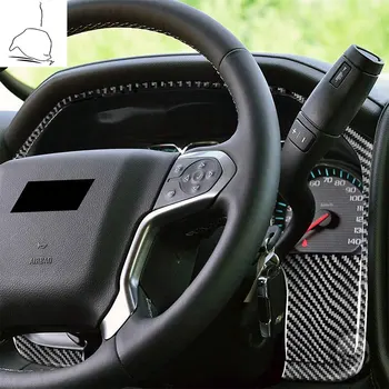 За Chevrolet Silverado GMC Sierra 1500 2014-2018 Стикери от карбон, панел за измерване на скоростта, Аксесоари за интериор на автомобила