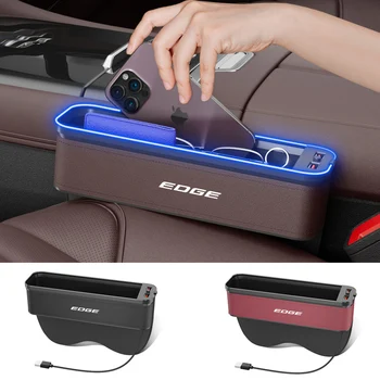 За Ford Edge Gm Кутия За Съхранение на столчета за автомобил с Осветление устойчив на Атмосферни Органайзер За Почистване на столчета за автомобил Зареждане чрез USB Аксесоари за Автомобили