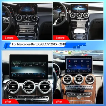 За Mercedes-Benz C/GLC/V 2015-2018 Android Автомагнитола 2Din Стереоприемник Авторадио Мултимедиен плейър GPS Navi Главното устройство