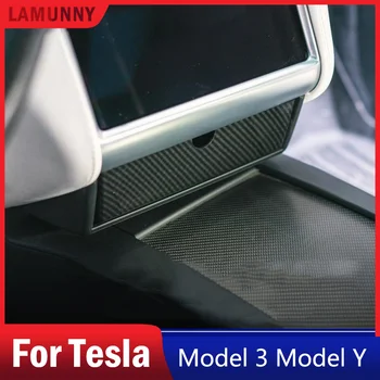 За Tesla Model X S Кутия За Съхранение Под Екран Eye Box Шкаф За Съхранение На Въглеродни Влакна/Дърво