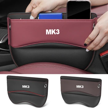 За Volkswagen MK3 Кутия за съхранение на столчета за автомобил Органайзер за автомобилни седалки Странична чанта за седалка Запазено отвор за зарядно кабел за Автомобилни Аксесоари