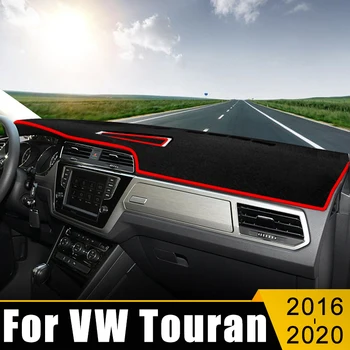 За Volkswagen VW Touran 5T1 2016 2017 2018 2019 2020 2021 Покриване на Арматурното табло на Автомобила, Предотвращающая Попадне Светлина, Анти-UV Килими, Нескользящий Калъф, Мат