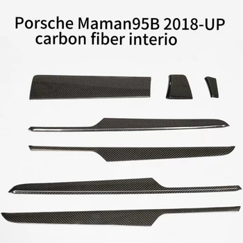 за подробности интериора на колата е от въглеродни влакна вътрешната тапицерия на автомобила покритие на таблото за Porsche Macan 95B 2018-UP