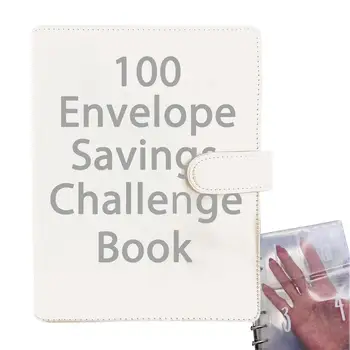 Задача спестяване на пликове 100 пликове от Пзр на папка от изкуствена кожа Преносима папка формат А5 за спестяване на пари при пътуване с икономии на бюджета