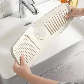 Защита от водни петна върху кухненската мивка, панел за спрей върху плота на масата, нескользящая силиконова подплата за източване на мивки, богат на функции за баня