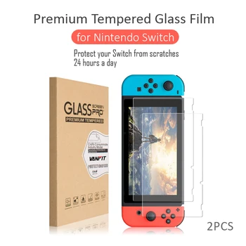 Защитен стъклен екран за Nintendo Switch, фолио, изработени от закалено стъкло, защитно покритие за игрови аксесоари NS Switch и / или Switch Lite