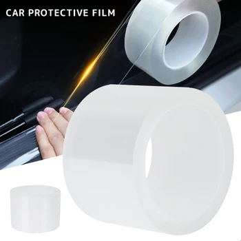 Защитно фолио за автомобил, нанолента, защищающая от надраскване праг на колата, Прозрачен филм, на ръба на врати, защитни етикети серия от сблъсъци