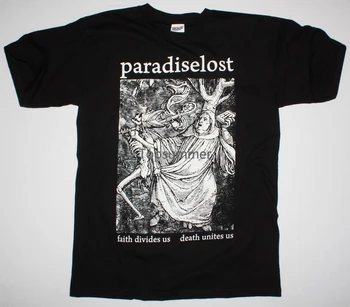 Изгубеният рай Вера Споделя ни Смърт ни обединява Черна тениска Готик метал
