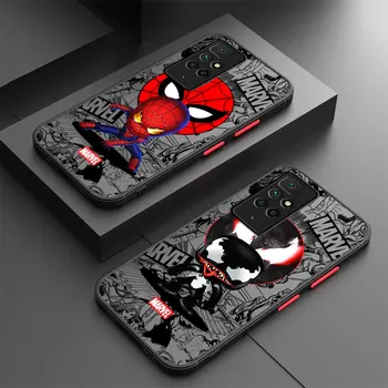 Калъф за телефон Marvel venom Spider man за Xiaomi Redmi Note 10S 11 Pro 11T 8T 9 9S 8 7 12 13 Pro 11S 12S 10 Pro Матов Калъф от TPU