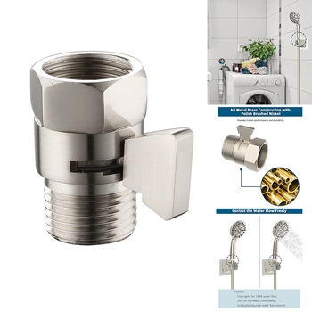 Клапан за регулиране на потока в душ-лейке, прямоточный клапан, 4 точки на Превключване G1 / 2, спирателен кран за душ, Лесен за употреба