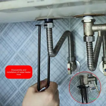 Ключ за ремонт мивки с четири нокти, шестограмен ключ, ключ за баня, инструмент за ремонт на кухня, водопровод, за смесителни батерии и бойлери