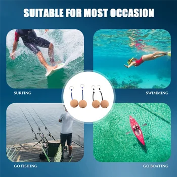 Ключодържатели с плаващ пробковым топка 4шт, 50 мм флоат за ключове, аксесоари за водни спортове-за сърф, плуване, гмуркане, риболов, плаване на лодка