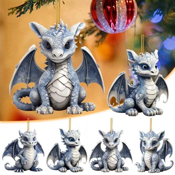 Коледа Dragon Baby Print Acrylic Коледа Hanging Ornament Christmas Tree Hanging Ornament Pendant нова година 2024 дракон
