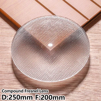 Комбинирани лещи Fresnel Honeycomb ey Премахване на дифузна светлина на Фотографска лампи Cast light Fly eye обектив D250mm F200mm Адаптивни
